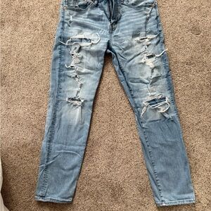 American Eagle Outfitters Light Blue Distressed Jeans